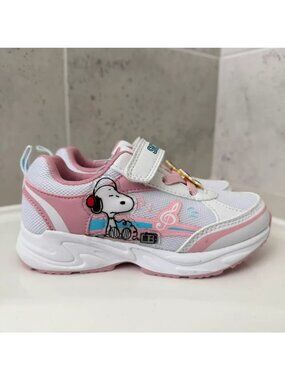 Snoopy Girls Velcro Sneakers Size 11